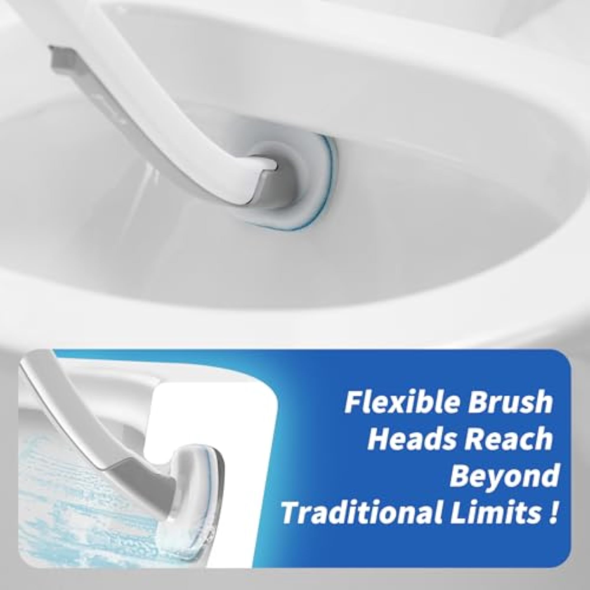 Disposable Toilet Brush with Holder and Refills