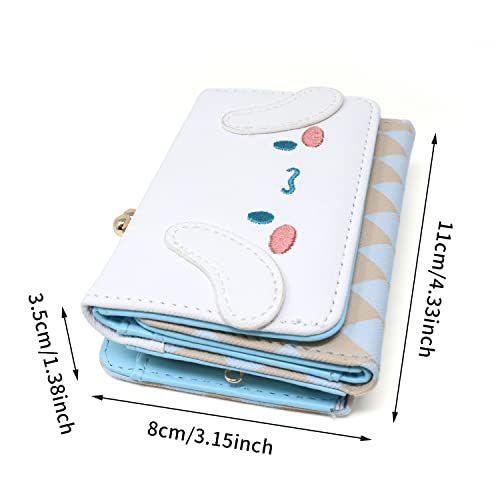 Honbay Fashion Cute Cartoon Wallet, Small Wallet, Women Ladies Short Wallet, PU Leather Tri-fold Wallet, Money Bag, Coin Cash Cards Pouch Purse, Kiss Lock Change Purse Clutch Purse2