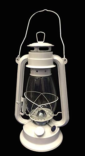 OMNI White Hurricane Kerosene Lantern Wedding Light Table Decorative Lamp 12"