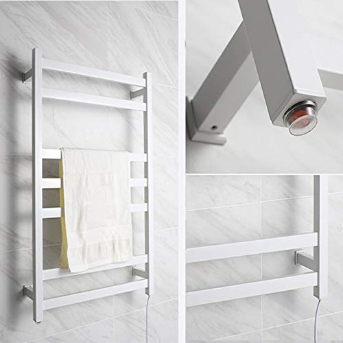Radiador de baño eléctrico recto 600x825mm cromado con interruptor 5