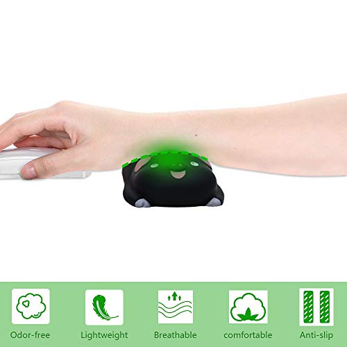 Religes Upgrade Ergonomic Wrist Pad (2 Pack) - Mousepad Memory Foam Wrist Support Pillow Rest Cushion Mat For Office Computer Laptop, Mac Durable Comfortable And Pain Relief (Black+Pink) #TOP4