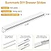 Summark 4 PCS Pull Out Rail for Baskets or Bins.Storage and Organization Accessories for Cabinet,Shelves.DIY Drawer Organizers Slides