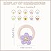 JOYOYO 20PCS 1 Inch Baby Girls Hair Ties with Flower,Soft Elastics Ponytail Holders Hair Accessories for Infants Toddlers Baby Girls