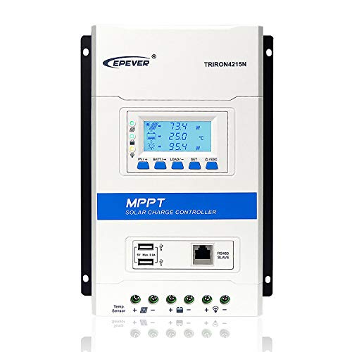 EPEVER MPPT Charge Controller 40A 12V/24V Auto Solar Charge Regulator Max PV...