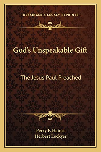 Bild: God's Unspeakable Gift: The Jesus Paul Preached f�r 26,59 EUR bei amazon.de