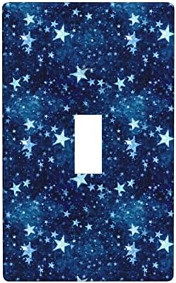 Nozidse Blue Star 1 Gang Toggle Light Switch Cover Decorative Switch Plates and Outlet Covers Wall Plates for Electrical Kitchen Home Office Art Decor