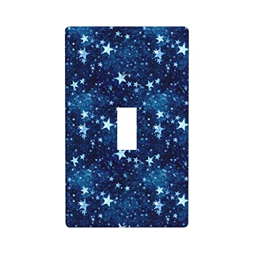 Nozidse Blue Star 1 Gang Toggle Light Switch Cover Decorative Switch Plates And Outlet Covers Wall Plates For Electrical Kitchen Home Office Art Decor #TOP17