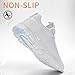 Oltyutc Men Women Tennis Shoes Lightweight Breathable Running Shoes Walking Gym Workout Athletic Comfortable Fashion Sneakers White 11 Women/9.5 Men