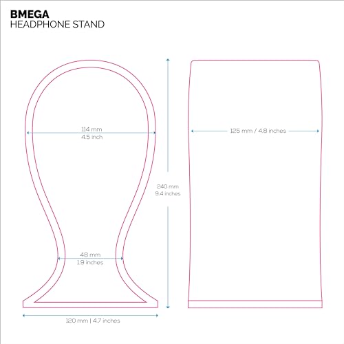 BRAINWAVZ The BMEGA Headphone Stand - Suitable for All Headsets (Black)