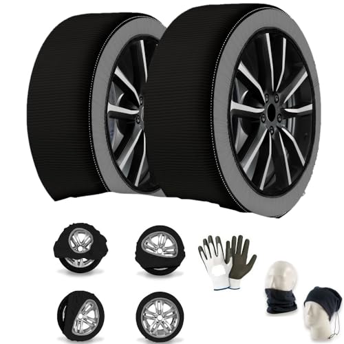 CALZE DA NEVE 255/45 R19 PNEUMATICI CON CERCHIO 19 MISURA XL 1 COPPIA CALZA PER...
