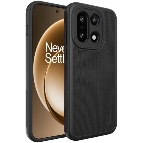 Image of TUDIA MergeGrip [Military Grade] for OnePlus 15 5G Back Cover (2025) - [Drop Tested] Dual Layer Shockproof Slim Rugged Heavy Duty Tough Protective Phone Case (Black)