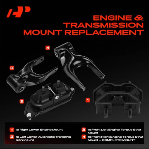 A-Premium 4PCS Engine Motor Mount Transmission Mount and Torque Strut Mount Set Compatible with Buick Terraza & Chevrolet Venture & Oldsmobile Silhouette & Pontiac Aztek, Automatic Transmission, AWD by A-Premium - Image 3