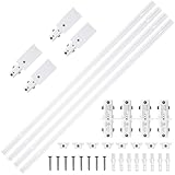 LEONLITE H Track Rail Kit, 16FT H Type Track Lighting Rails + 4×I Connector + 8×End Caps + 4×Live End Feed Connector, UL Listed, Flame Retardant Material, Use with Lighting Heads, White