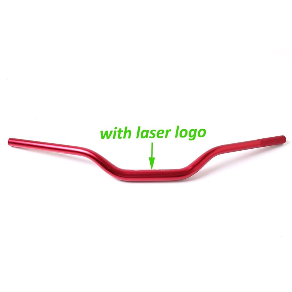Rury sterujące motocykla 28mm 1-1/8 ''kierownica motocykla stop aluminium CNC piaskowanie kierownica pasuje do Yamaha 530 R6 R3 CBR1000RR(Red-laser logo)