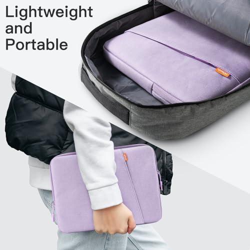 Image of JETech Laptop Sleeve for 13-14Inch MacBook Neo (A18 Pro), MacBook Air /Pro (M1-M5) 2020-2026, 13-13.6 Inch Notebook, Waterproof Shock Resistant Bag Case with Accessory Pocket (Light Purple)