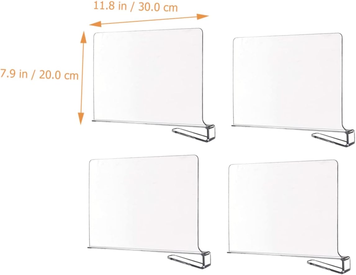 Luxshiny 4pcs Shelf Dividers for Closet Organization Clothes Separator Wardrobe Dividers for Maximizing Storage Space Cabinets and Shelves