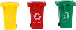 Liummrcy Mini Trash Can Toy Push Vehicles Garbage Cans Bright Color Truck Trash Cans Useful Vehicle Garbage Bin for Kids 3PCS Trash Can Toy, Mini Trash Can , Garbage Cans, Push Vehicles Garbage Cans