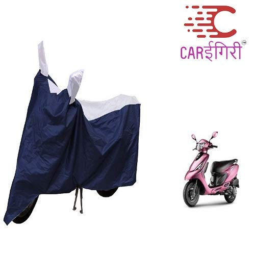 Carigiri Bike Cover for TVS Scooty Zest 110 (Dust Proof, Scratch Proof, Mirror Pockets, Heavy Buckle [Silver & Navy Blue]) (B07Y1Z7SQZ) Amazon Price History, Amazon Price Tracker