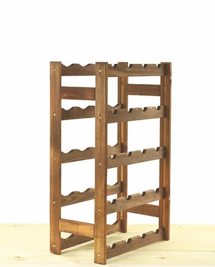 PROREGAL Weinregal PINOTWINE | HxBxT 70x43x25cm | 20 Flaschen | Massives Kiefernholz | Braun geölt | Weinhalter Weinständer Flaschenständer Flaschenregal Holzregal