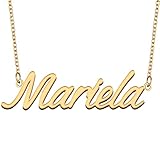 GR35Z9 Name Necklace Gift for Her His Friend Fans Birthday Wedding Christmas Jewelry, Gold Plated, No Gemstone