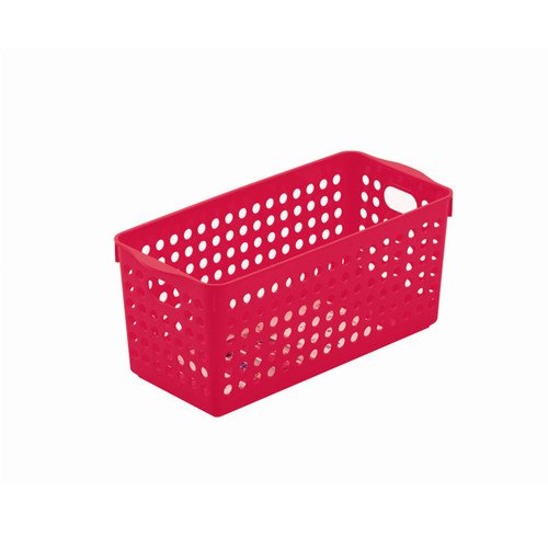 TRUYOOPlastic Handy Fruit Vegetable Multi Purpose Basket Kitchen Office Storage (4572, Rose)