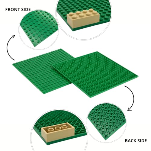 Image of Classic Baseplate - Building Kit for Toddlers & Kids - 20 x 20 Studs - 6.3 x 6.3 inches - Pack of 4 Baseplates - Compatible with Major Brands