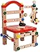 Wooden Nuts and Bolts Set - Construction Work Bench Chair - Wooden Construction Kits for Kids - Wooden Toys for 4 Years Old -Compatible with TOWO Nuts Bolts Set