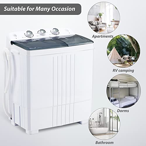 image for HABUTWAY Portable Washing Machine 20Lbs Capacity Washer&Dryer Combo Tw