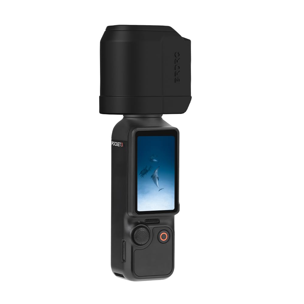 Silicone Lens Cap For DJI Osmo Pocket 3 Gimbal Cover Lens Protector Cap Camera Anti-Collision Anti-Scratch Anti-Dust Lens Protector Guard for Osmo Pocket 3 Accessories (Black)
