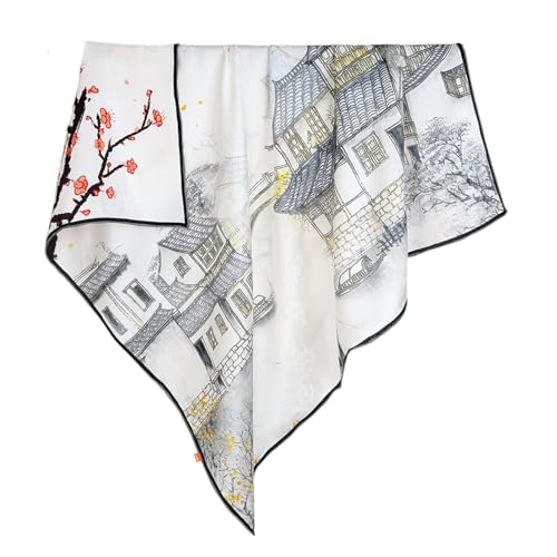 Châle en soie HangErFeng protège cou style élégant automne