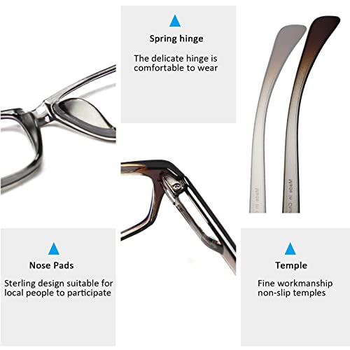 Image of JOSCHOO Computer Reading Glasses for Women and Men 6 Pack Blue Light Blocking Spring Hinge Readers