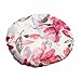 FANSU Coussin de Chaise Rond, Fleurs Imprimé Galette de Chaise Lin Coussins de Chaise Epais Tatami Respirant Coussin Chaise pour Intérieur Extérieur Jardin Patio (40x40cm,Fleurs Rouges)