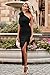 PRETTYGARDEN Women's Summer One Shoulder Long Formal Dresses Sleeveless Ruched Bodycon Wedding Guest Slit Maxi Dress (Black,Large)