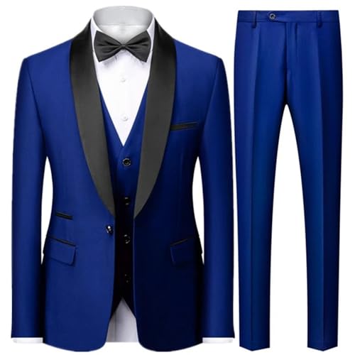 Plus Size Men's Suit Set - 3-Piece Wedding Attire with Blazer, Vest & Slim Fit Pants2