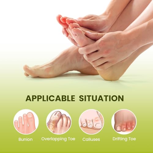 Bukihome Toe Separators Bunion Corrector - 8 Pack Big Toe Spacers with Aloe Vera Extract, Suitable for Bunion and Overlapping Toes, Reduce Foot Pain(Clear) - Thumbnail 5