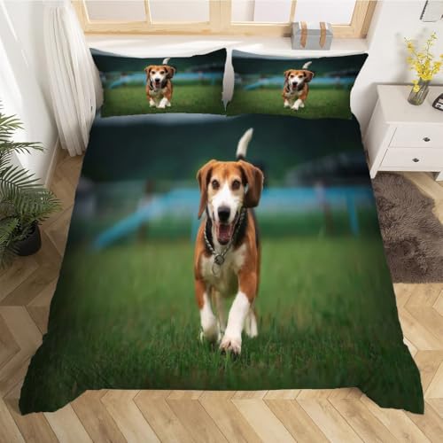 Housse de couette 160x200 Teckel douce avec fermeture éclair - 3