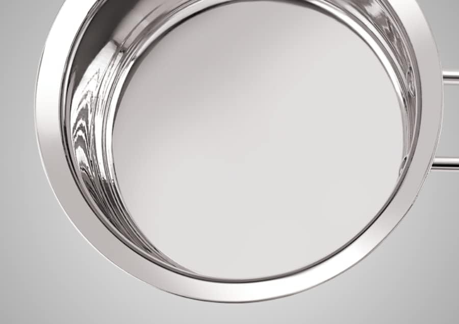 Image of Heavy Steel Sauce Pan - 1, 1.5, 2 Litre, 18 Gauge, Gas Stove Friendly, Silver | Milk Boiler, Tapeli, Patila with Handle (Total Weight 1970g) Set 3