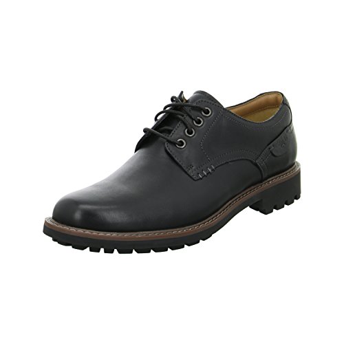 Clarks Montacute Hall, Scarpe Stringate Derby, Uomo, Nero (Black Leather), 42 EU