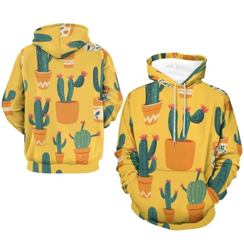 Sweatshirt pullover cactus de dessin animé manches longues pour l'automne - 7