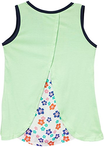Image of ToBeInStyle Girl's Adorable Flower Print Tank Top w /Back Lace Design