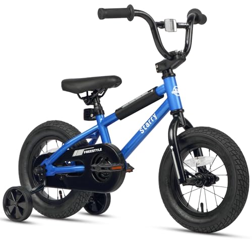 Image of 12 14 16 18 Inch Kids Bike BMX Style Bicycle with Training Wheels Coaster Brake for 2-10 Years Old Toddlers Boys Girls Multiple Colors