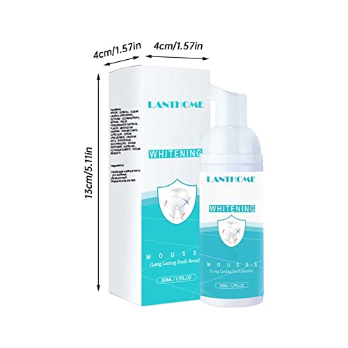 IUNSER Zahnreinigungsschaum Mousses Frischer Atem Reinigung Zahnflecken Zahnpasta Anti-Karies Fester Mundreinigungsmousses 50ml Katze Zahnpasta (White, One Size) – Bild 7