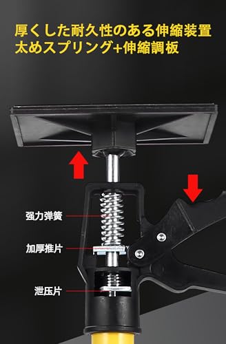 HongzyFirm 2個セット 天井つっぱり棒 補助ポール 突っ張り棒 支え棒 高さ調整 最大耐荷重40kg 360°角度調整可能 転倒防止 ドア キャビネット 収納の設置補助に の商品画像 7