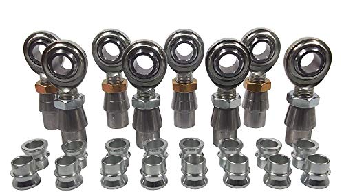 QSC 3/4 X 3/4-16 Economy 4-Link Rod End Kit with 3/4-5/8 High Misalignment Spacers & Bungs .120 Wall, Rod End, Heim Joint