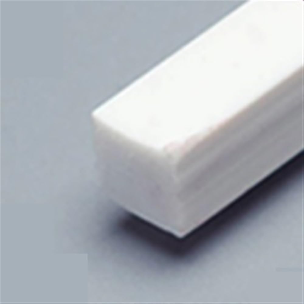 10 Stück weiße Vollstäbe, 1 x 1 mm – 10 x 10 mm quadratische ABS-Kunststoffstäbe, Länge 250 mm ABS-DIY-Material for Modellteilzubehör(10x10mm)