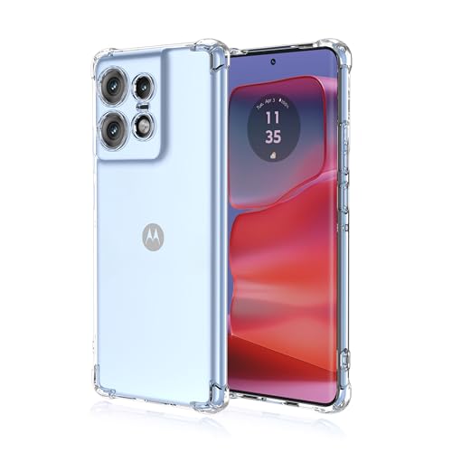 WOKEZ transparent fodral till Moto Edge 50 Pro - stöttåligt skydd