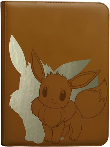 Compatible con Pokemon 9 Pocket Evoli Zip Zip Pro Binder Elite Series 360 Cartas, Álbum de recortes, Carpeta