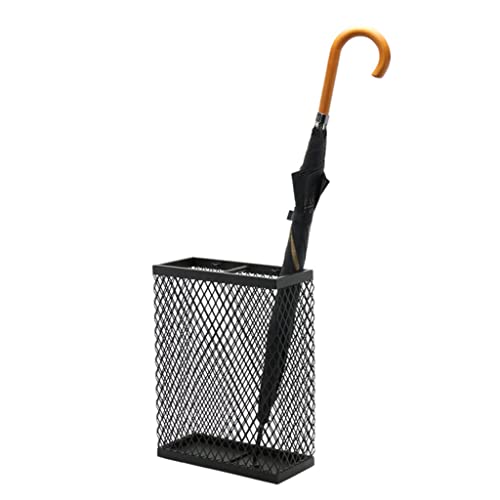 Panier à parapluies haut de gamme en métal creux noir, mobilier d'accueil chic 40cm