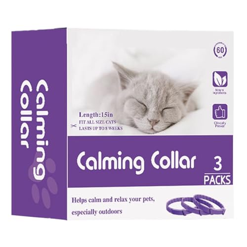 Collares Calmantes Para Gatos De Interior - Accesorio Natural De Confort Duradero Para Mascotas - Collar Tranquilizante Para Gatos,Para Visita Al Veterinario, Mudanza, Hogar Nuevo, Interior Y Exterior