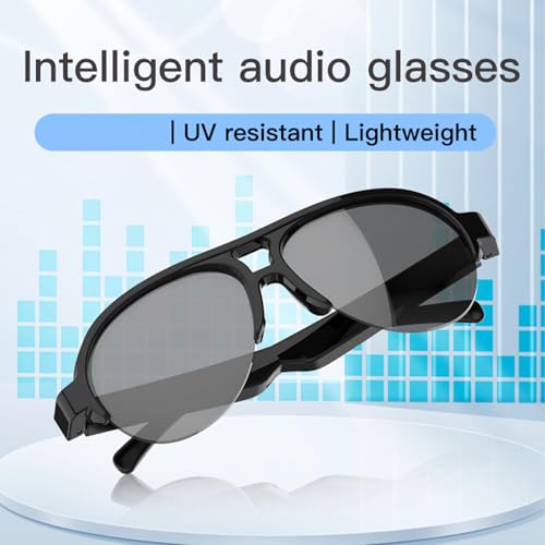 Denash Smart Glasses, Touch Control Polarized Bluetooth Sunglasses, Outdoor Music SunGlassBuilt in HD Mic & Dual Speakers
